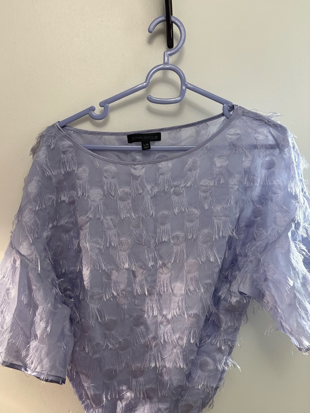 🔥🌞2/ $15 🔥 lavender / periwinkle flutter dot top